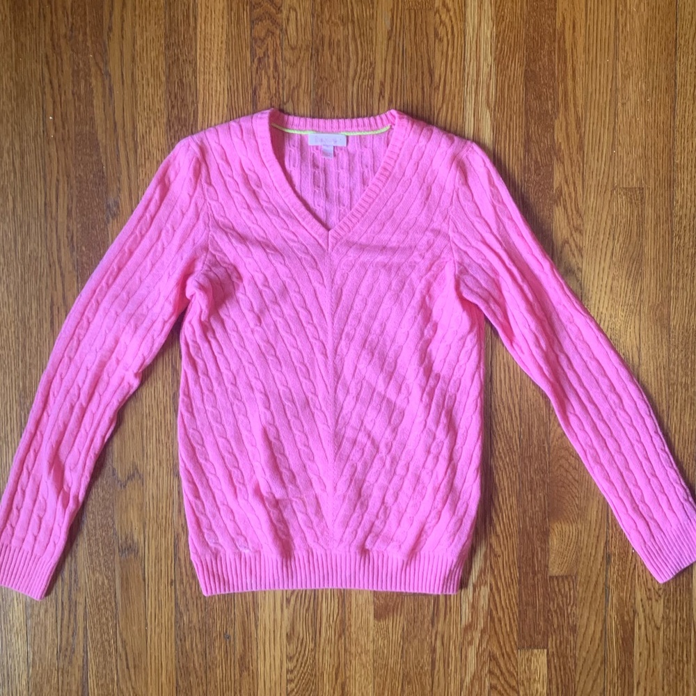 Lilly Pulitzer cashmere pink sweater size small